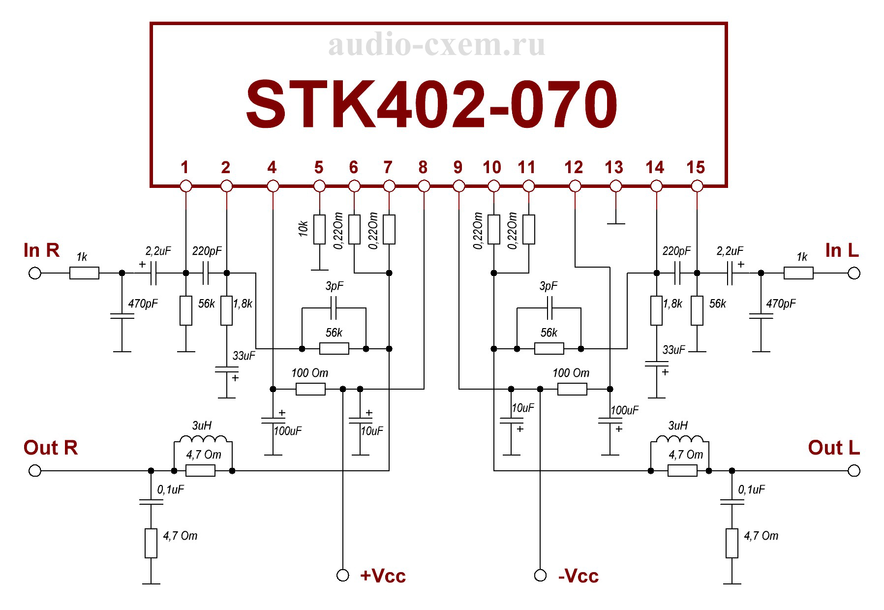 STK402-070 Схема