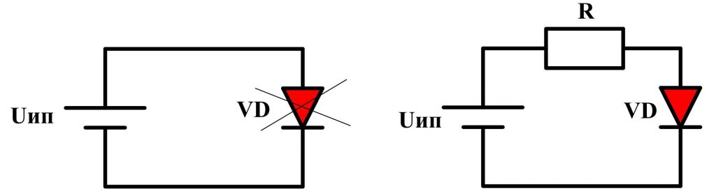 Правильное подключение светодиода