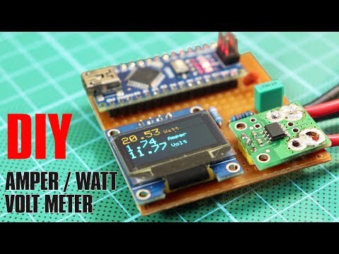 Arduino Current Meter, Voltage Meter Circuit. DIY Multimeter